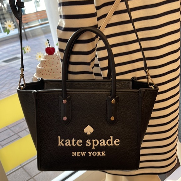 Kate Spade Pebbled Leather Small Tote Black - Picture 10 of 10